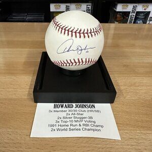 Howard Johnson Signed  Autographed Baseball MLB New York Mets TRISTAR 7069380